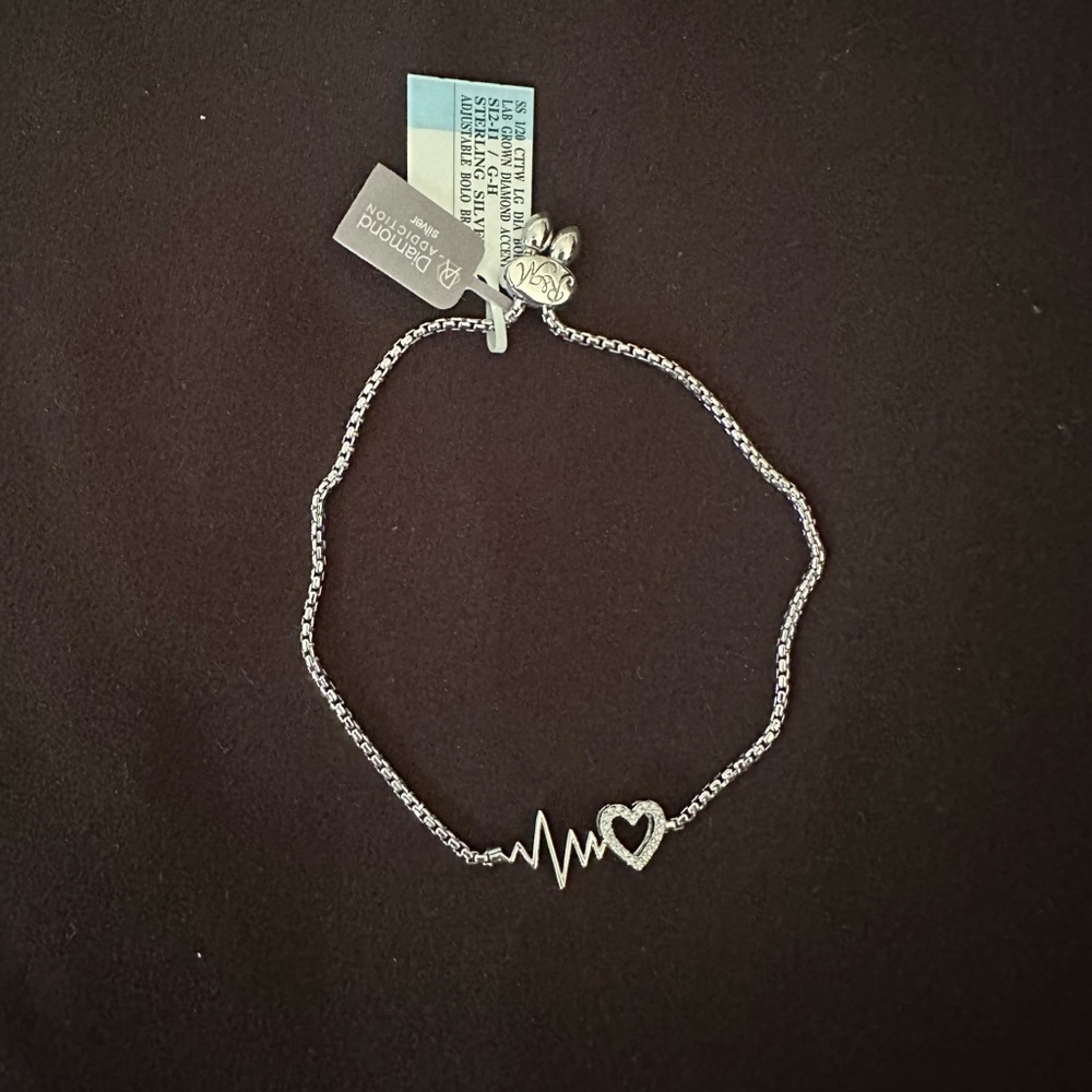 Silver Heartbeat Bracelet